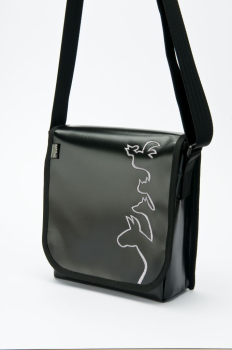 kaufen lkw planen tasche s schwarz graue stadtmusikanten silhouette designertasche umhängetasche arbeitstasche handtasche handtaschen bremer tasche behindertenwerkstatt martinshof