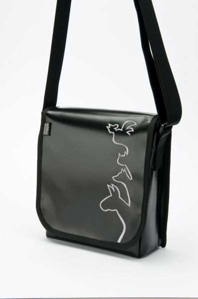 kaufen lkw planen tasche s schwarz graue stadtmusikanten silhouette designertasche umhängetasche arbeitstasche handtasche handtaschen bremer tasche behindertenwerkstatt martinshof