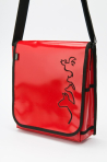 LKW-Planen-Tasche M, rot, Stadtmusikanten schwarz